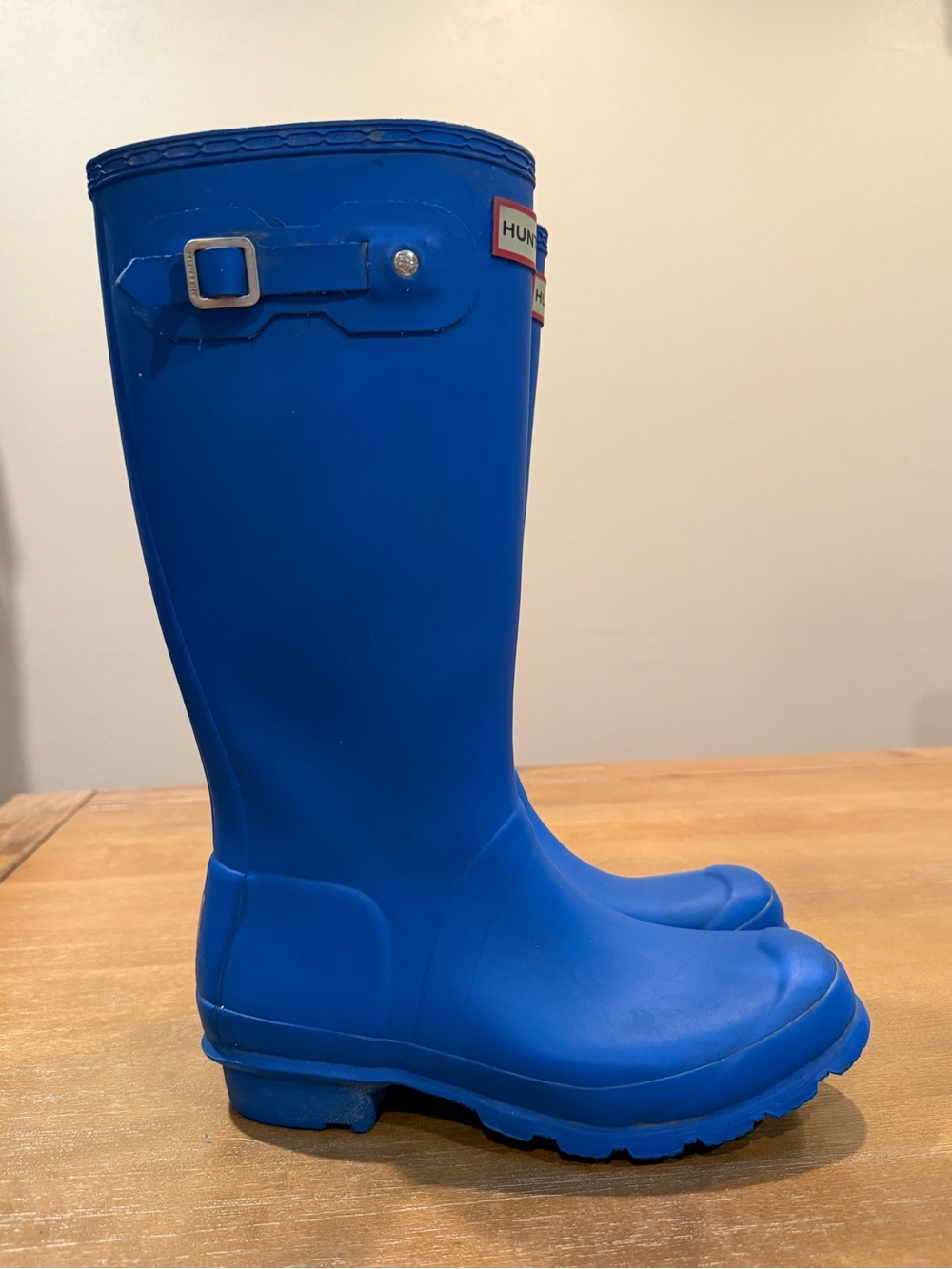 Hunter Original Tall Waterproof Rain Boot Blue US 6 EU 37